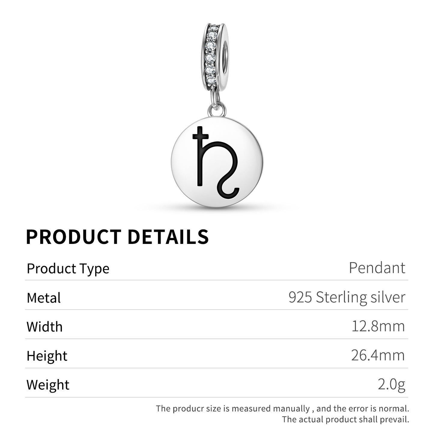 Saturn Astrology Symbols Pendant Dangle Charm