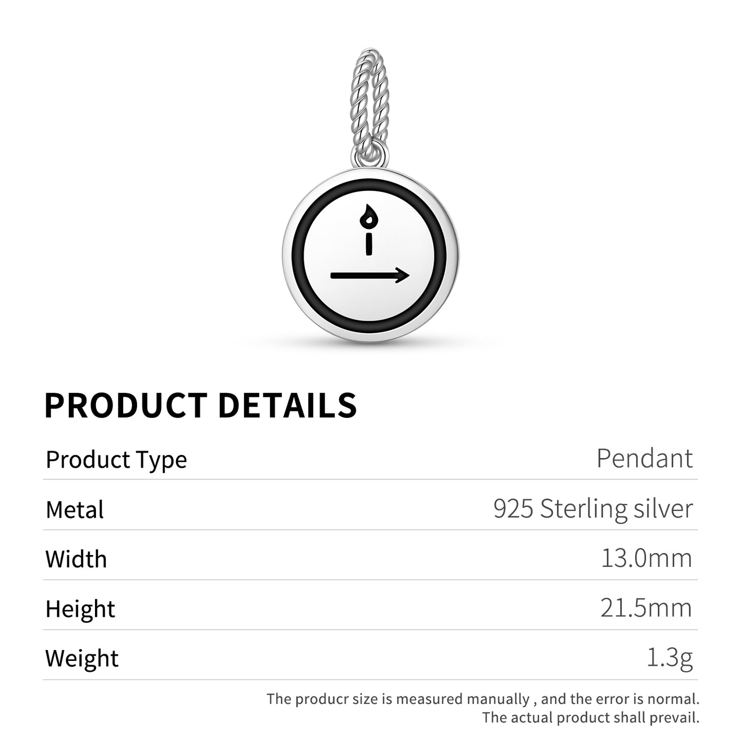 The Hermit Tarot Symbols Pendant Dangle Charm