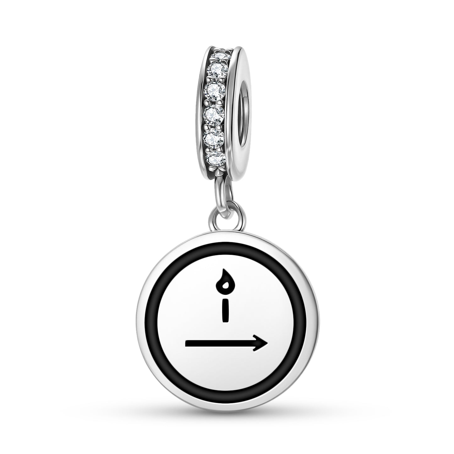 The Hermit Tarot Symbols Pendant Dangle Charm