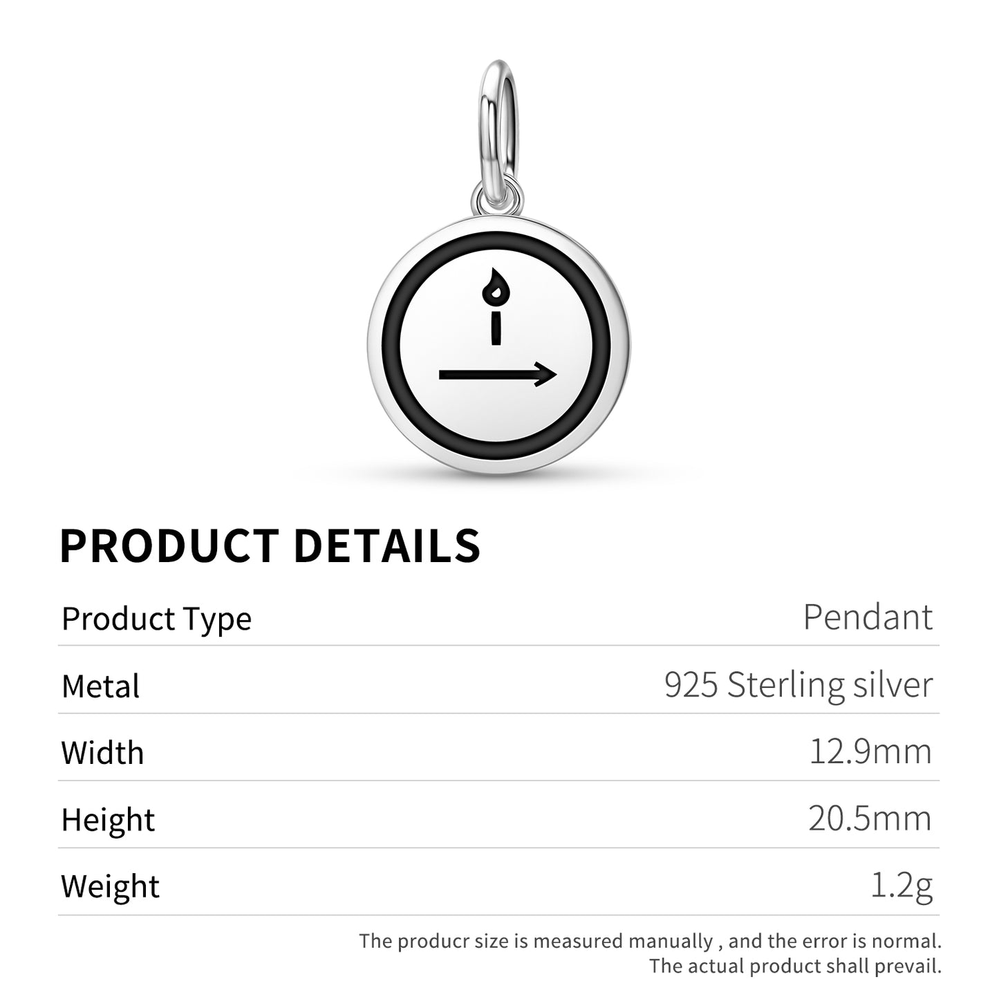 The Hermit Tarot Symbols Pendant Dangle Charm