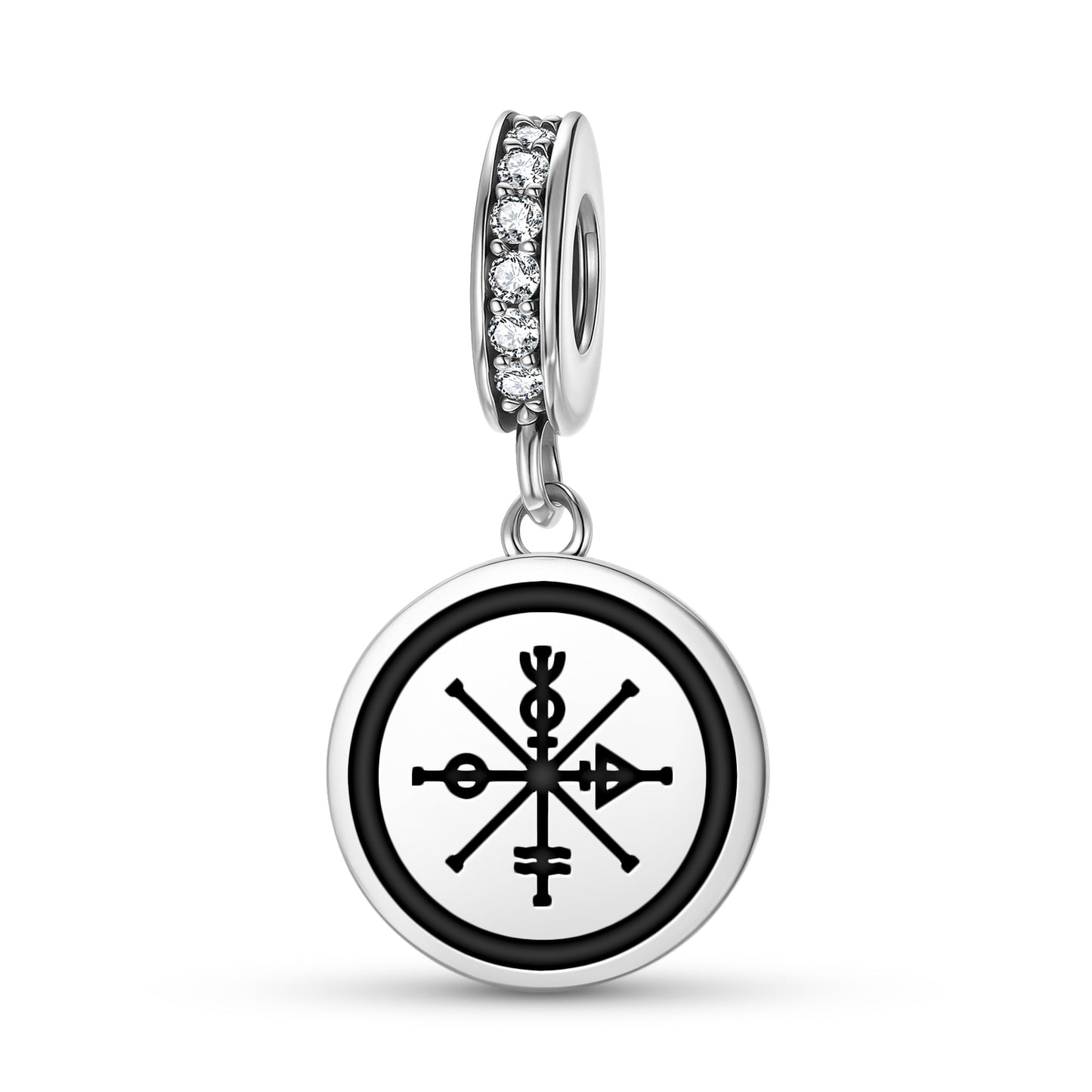 The Wheel of Fortune Tarot Symbols Pendant Dangle Charm