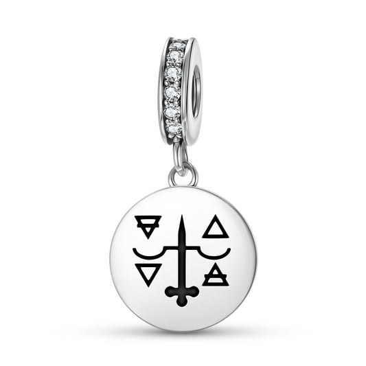 The Justice Tarot Symbols Pendant Dangle Charm