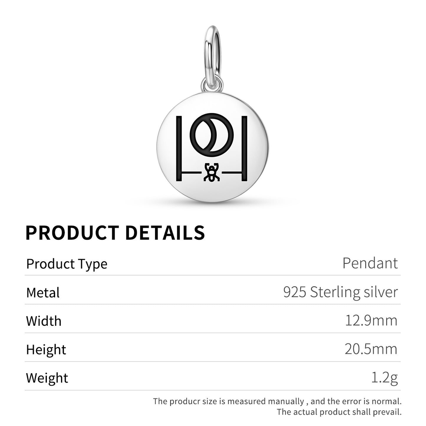 The Moon Tarot Symbols Pendant Dangle Charm