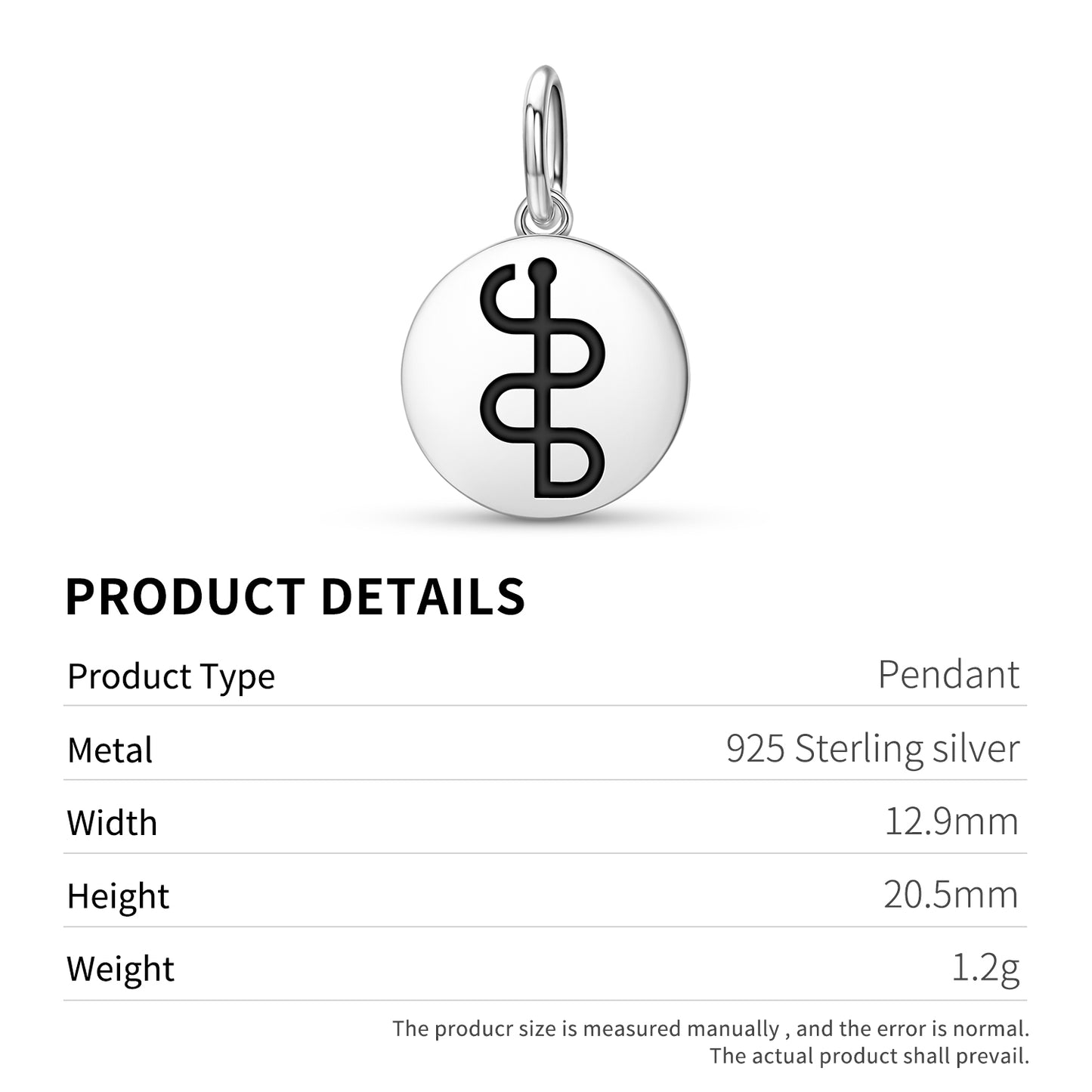 Asclepius – Aesculapius Greek Mythology Symbols Pendant Dangle Charm