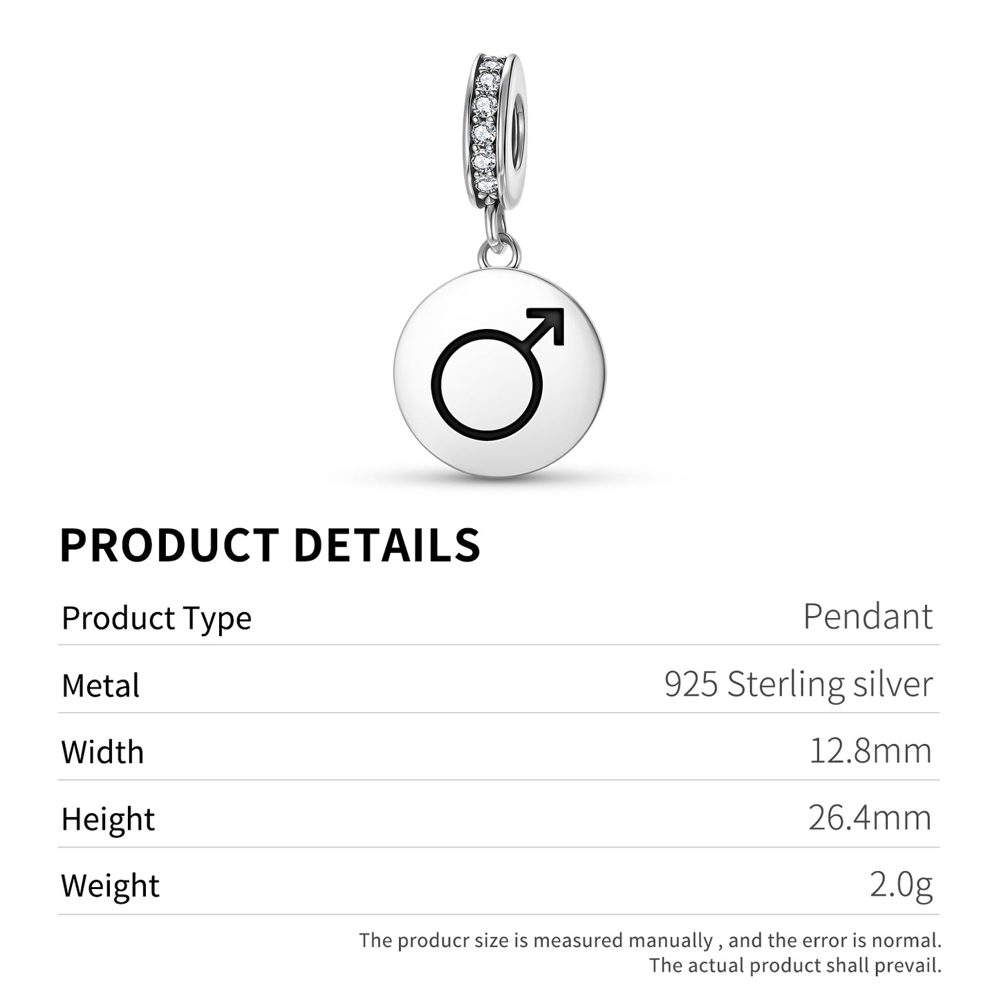 Ares – Mars Greek Mythology Symbols Pendant Dangle Charm