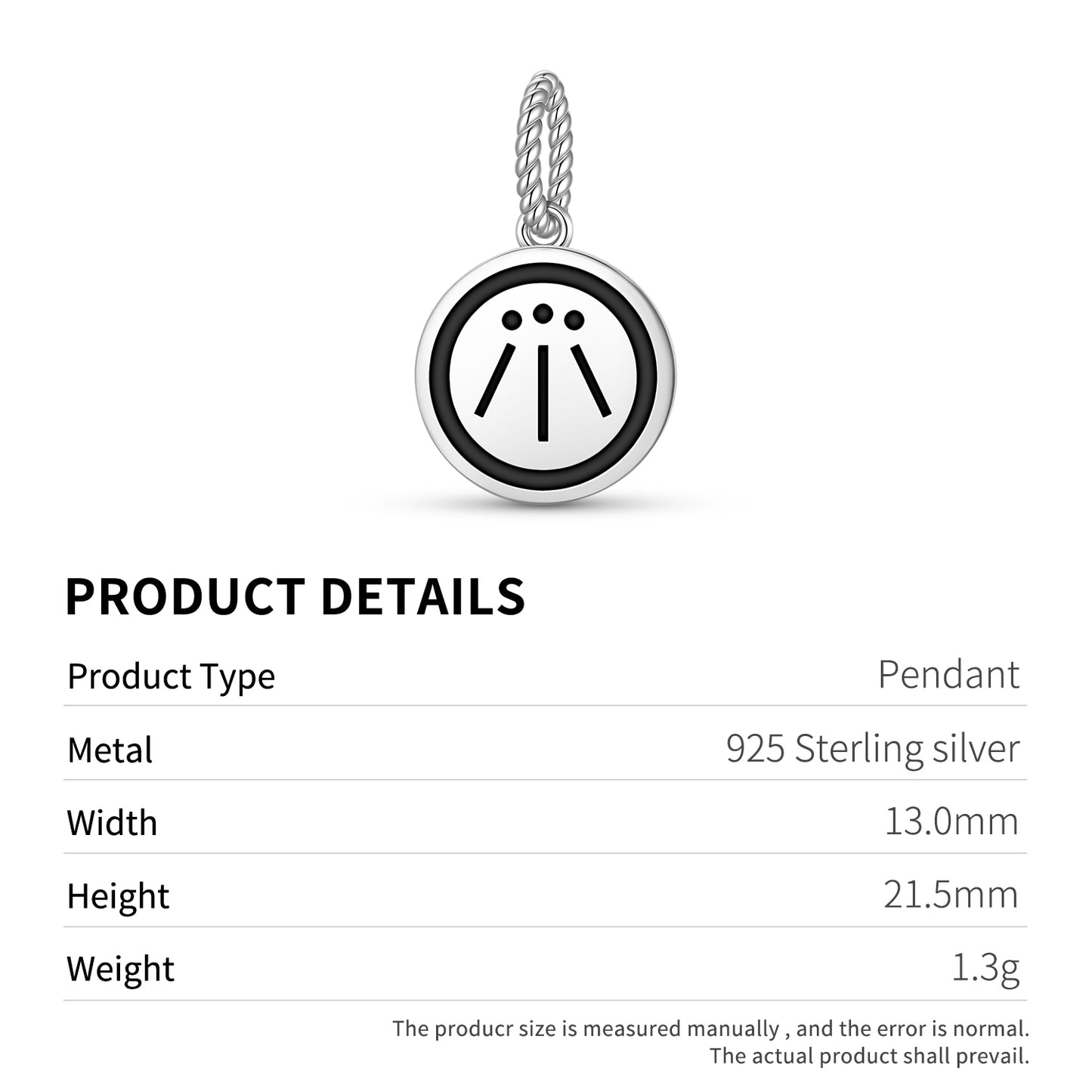 Awen Celtic Symbols Pendant Dangle Charm