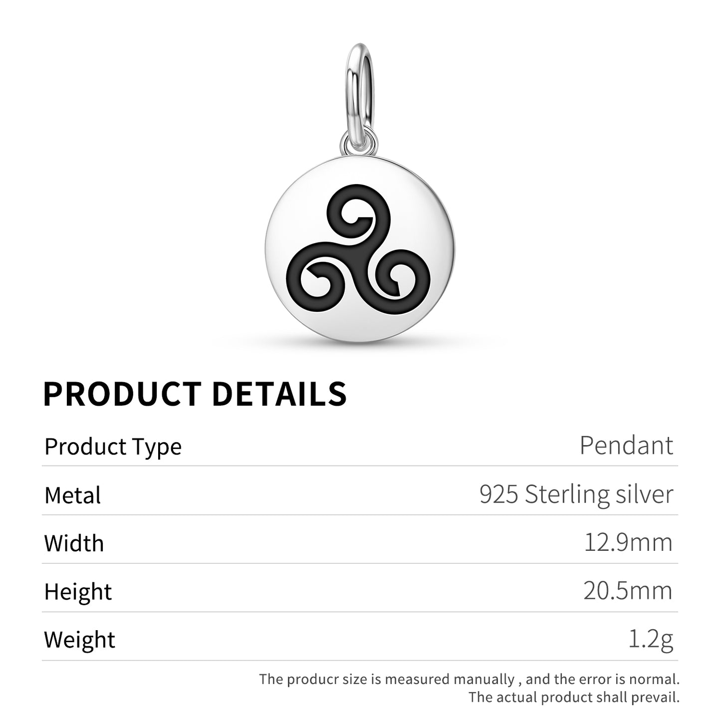 Triskeles – Celtic Love Knot Celtic Symbols Pendant Dangle Charm