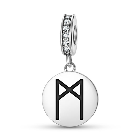 Mannaz Norse Runes Symbols Pendant Dangle Charm
