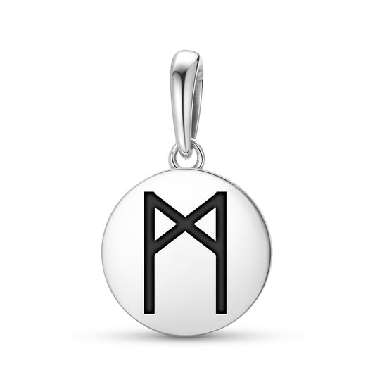 Mannaz Norse Runes Symbols Pendant Dangle Charm