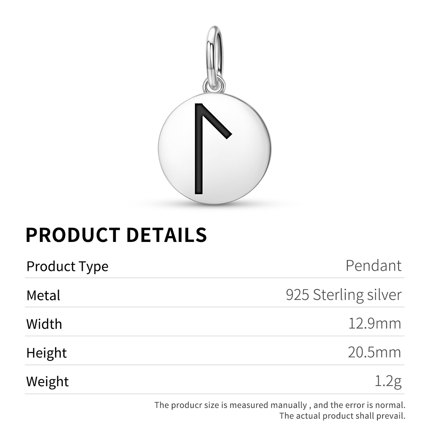 Laguz Norse Runes Symbols Pendant Dangle Charm