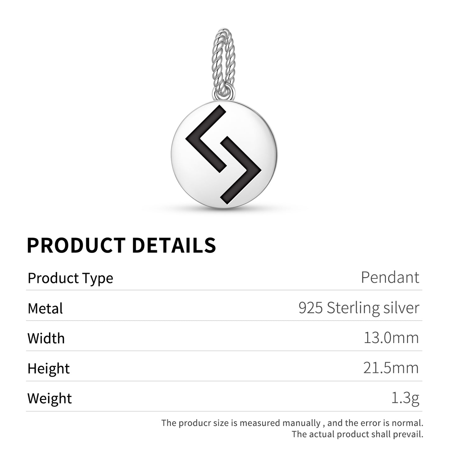 Jera Norse Runes Symbols Pendant Dangle Charm