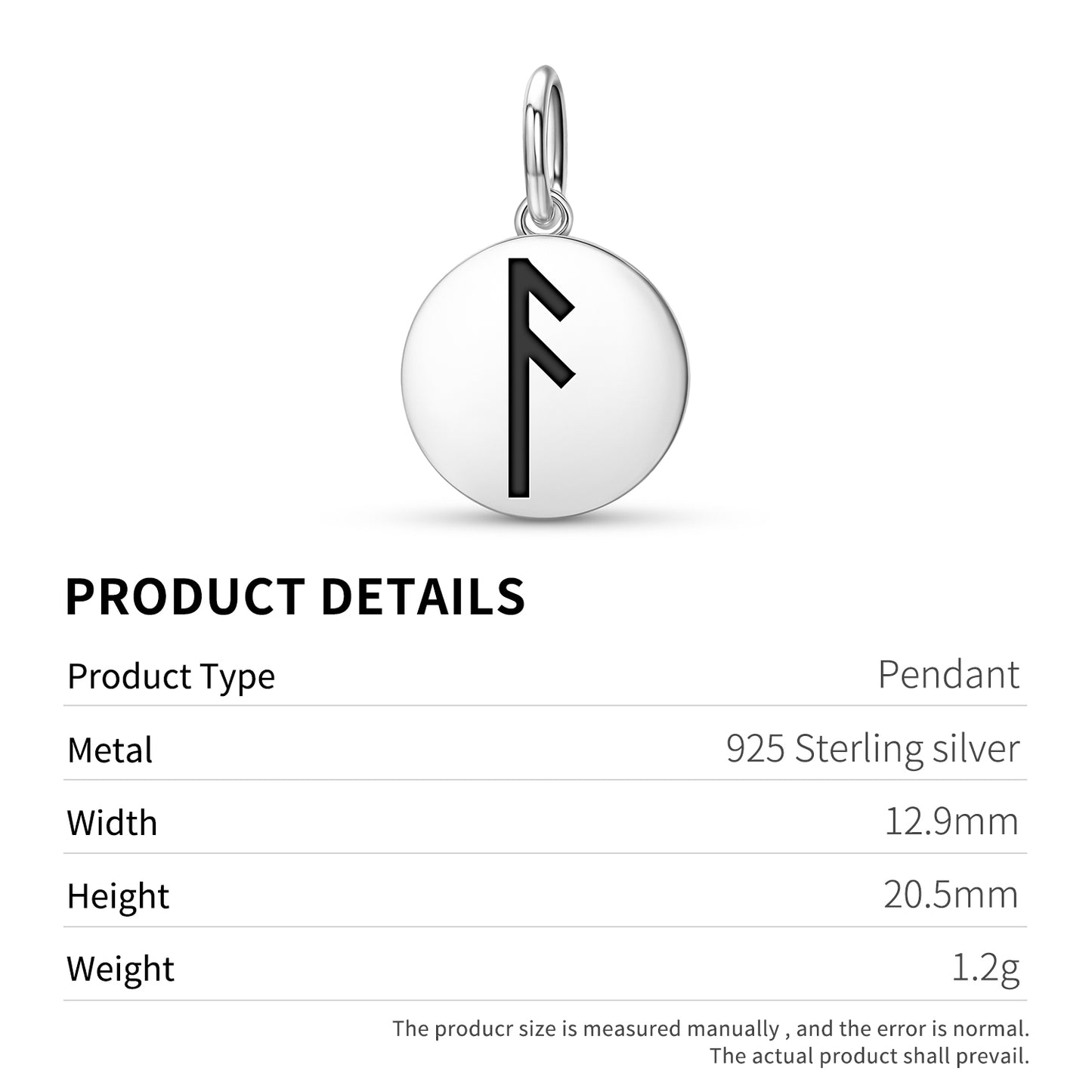 Ansuz Norse Runes Symbols Pendant Dangle Charm