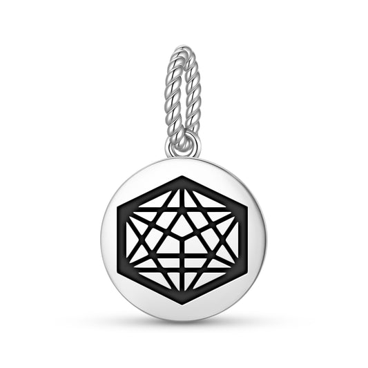 Icosahedron Sacred Geometry Symbols Pendant Dangle Charm