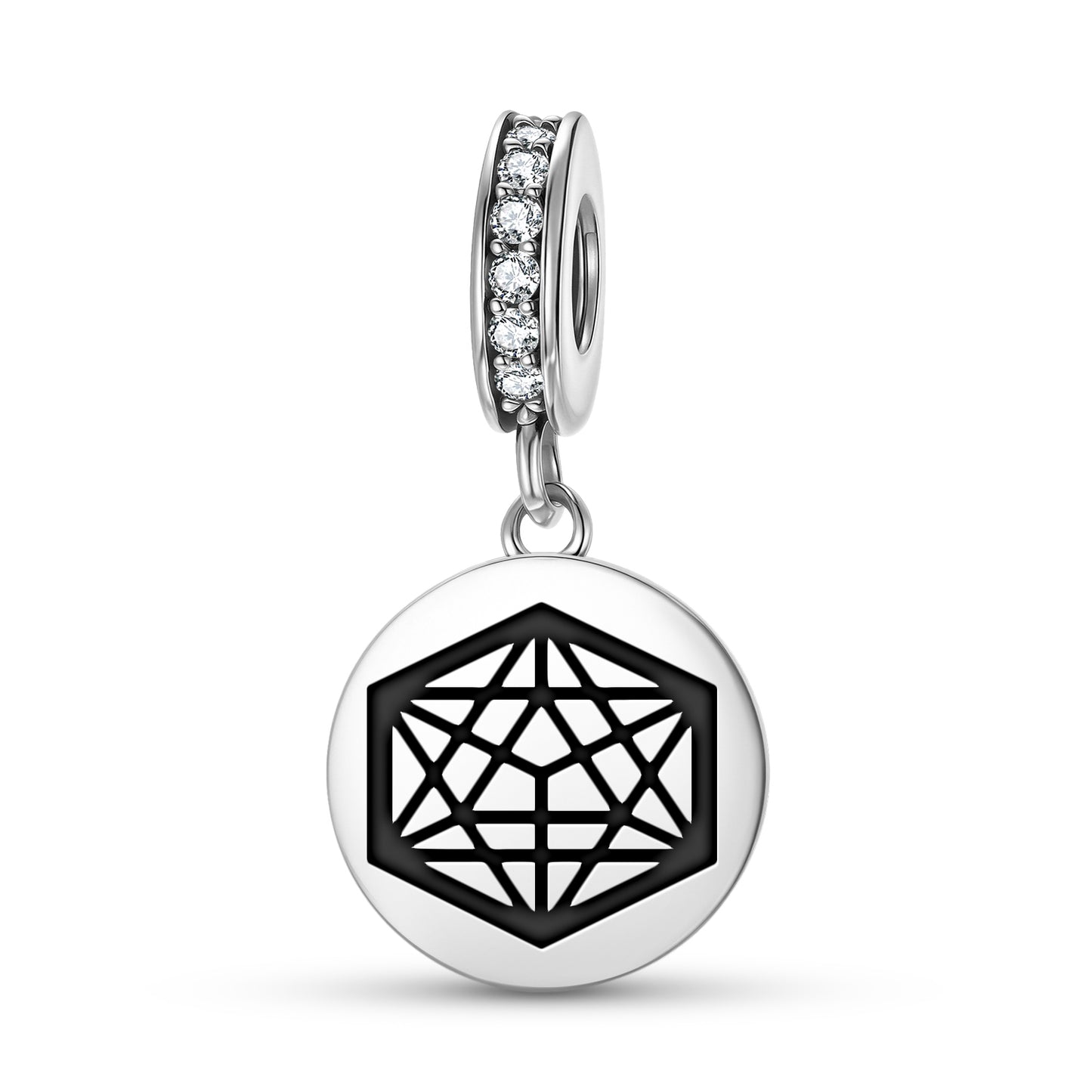 Icosahedron Sacred Geometry Symbols Pendant Dangle Charm