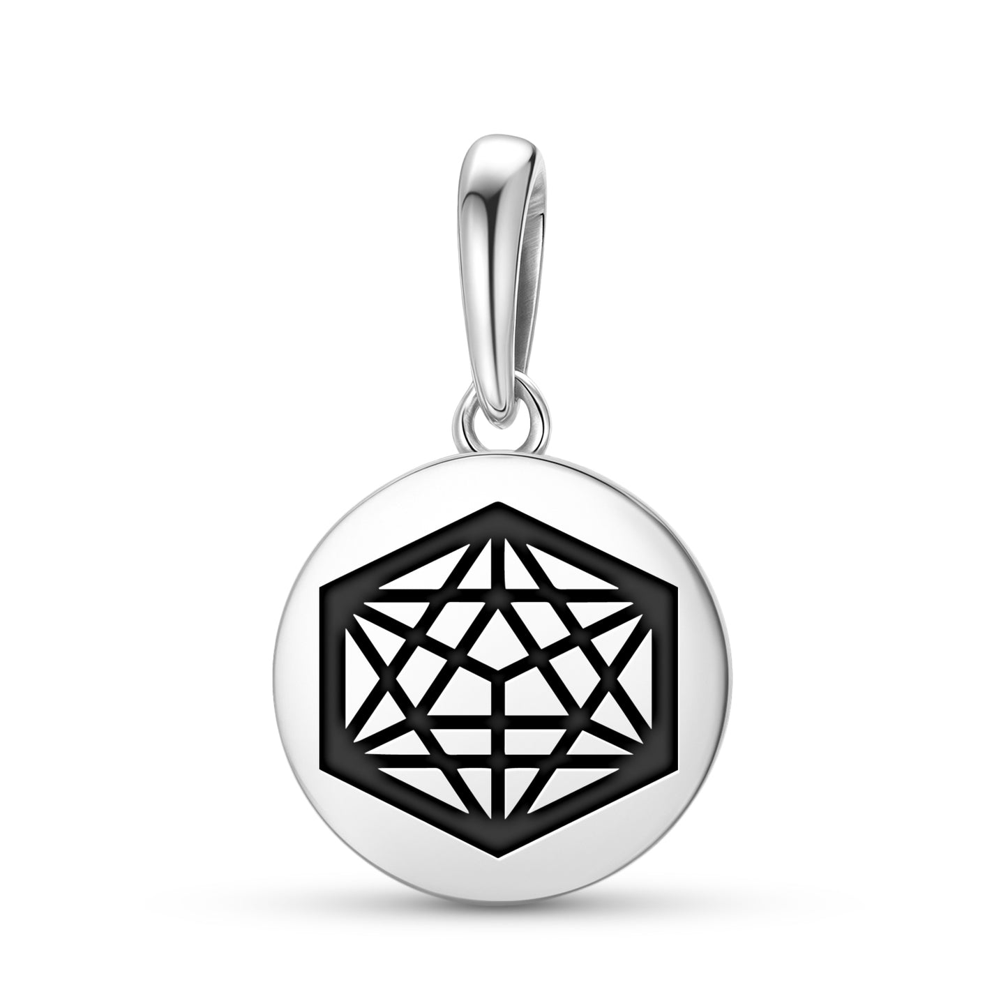 Icosahedron Sacred Geometry Symbols Pendant Dangle Charm