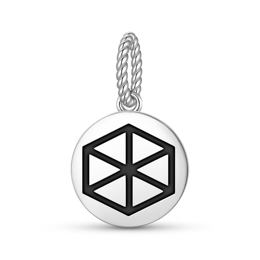 Cube Sacred Geometry Symbols Pendant Dangle Charm