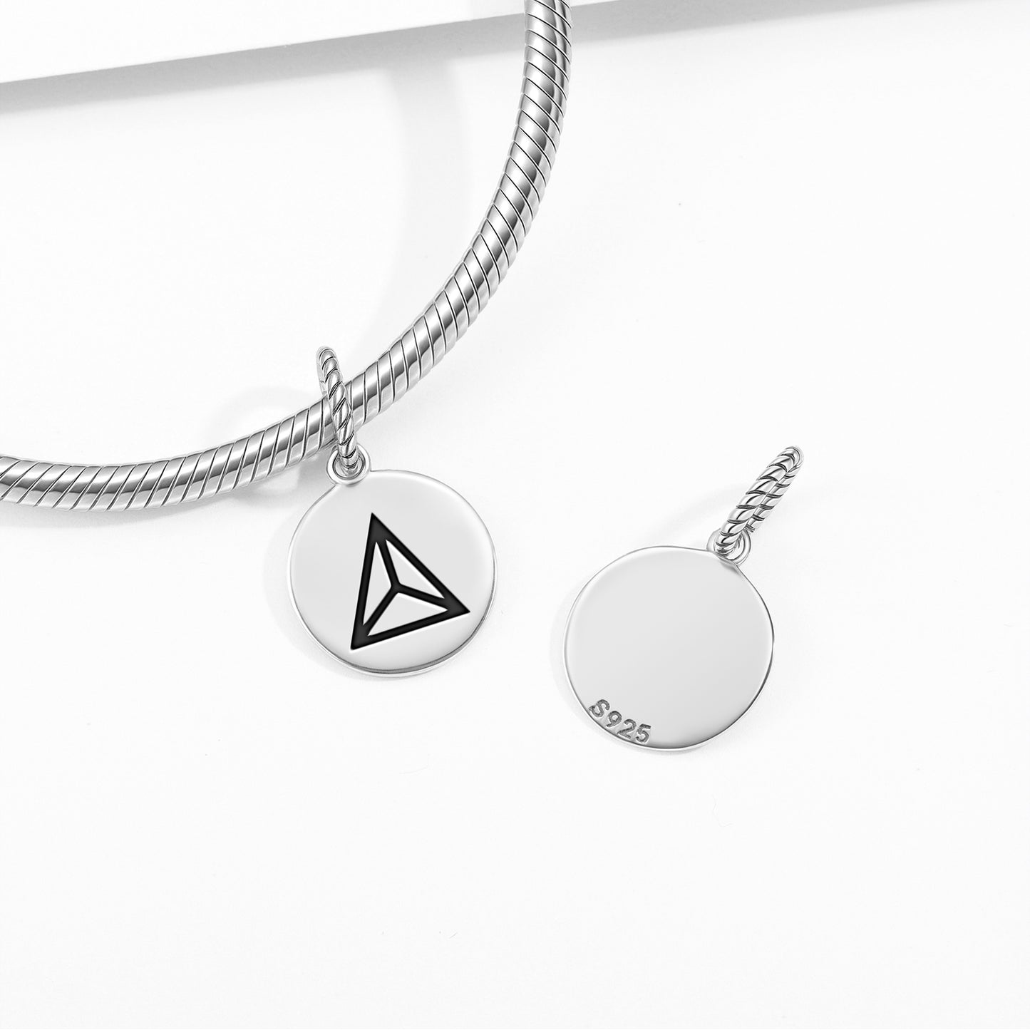 Tetrahedron Sacred Geometry Symbols Pendant Dangle Charm