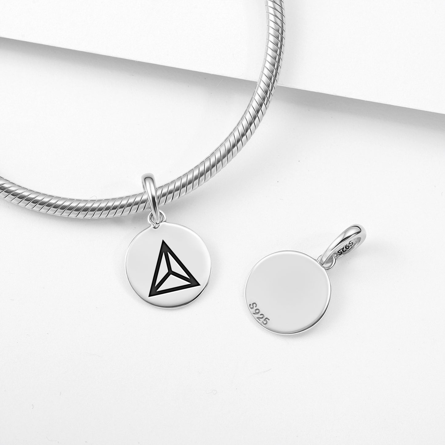 Tetrahedron Sacred Geometry Symbols Pendant Dangle Charm