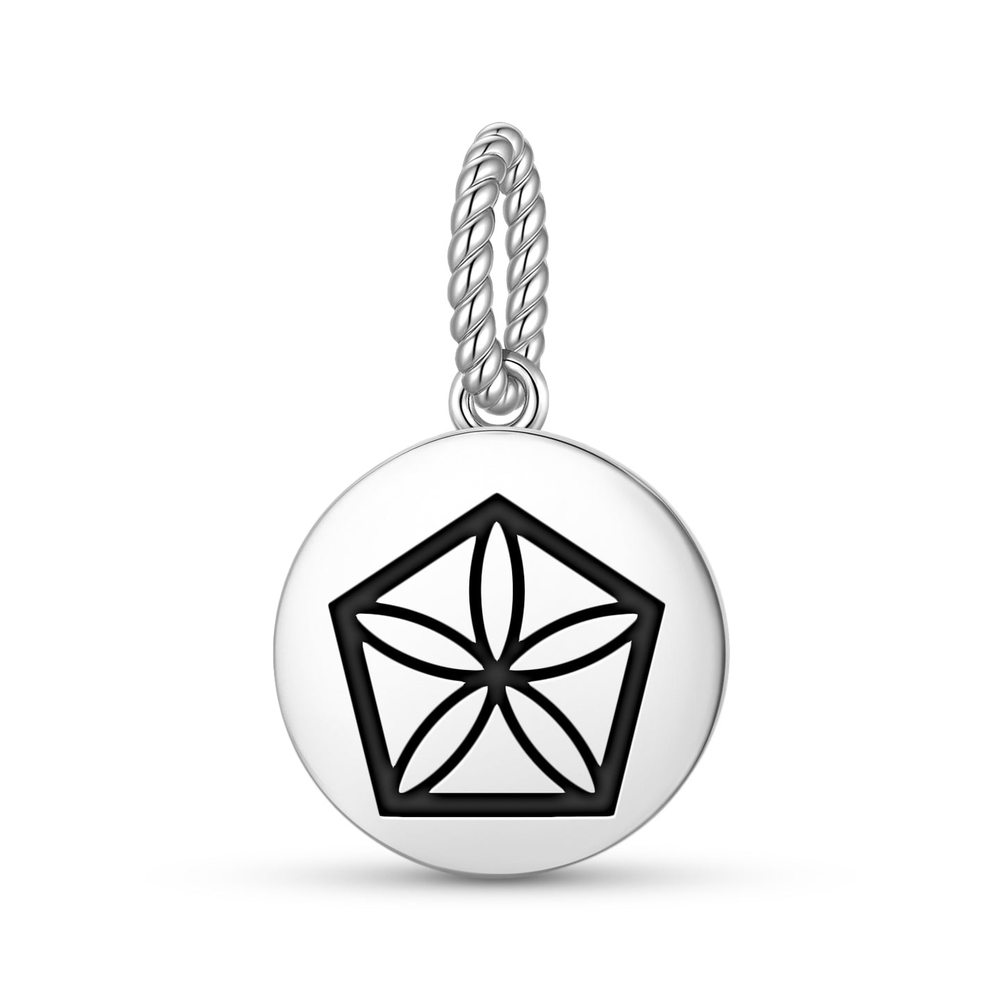 The Moonflower Sacred Geometry Symbols Pendant Dangle Charm