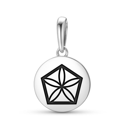 The Moonflower Sacred Geometry Symbols Pendant Dangle Charm