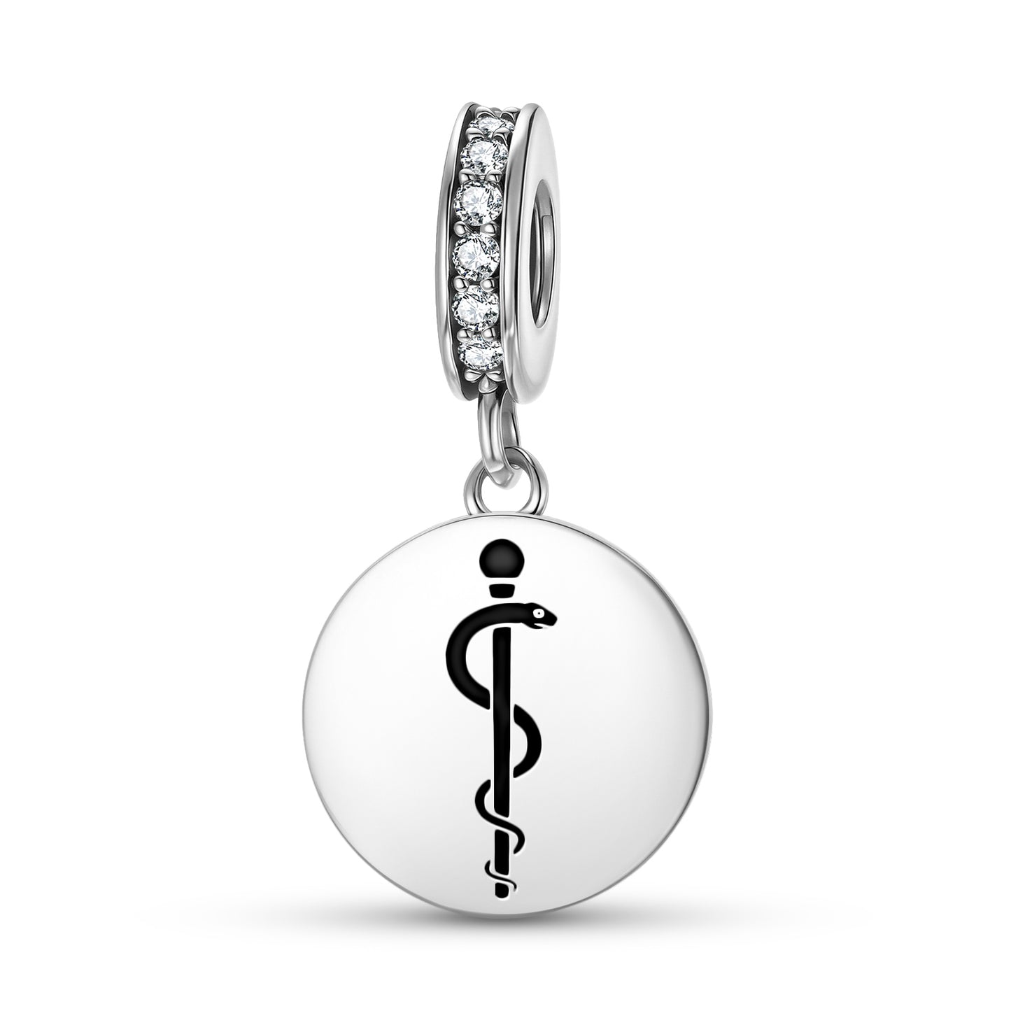 Rod ofAsclepius  Pendant Dangle Charm