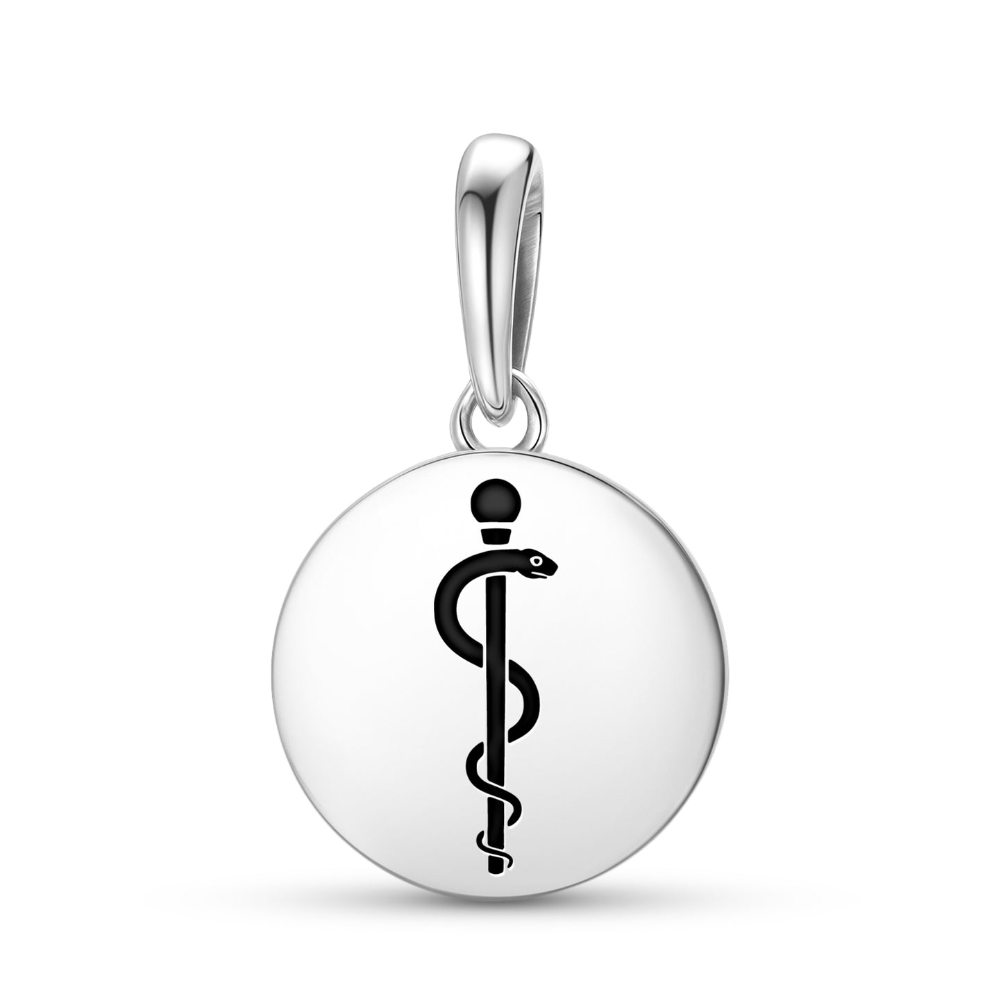 Rod ofAsclepius  Pendant Dangle Charm