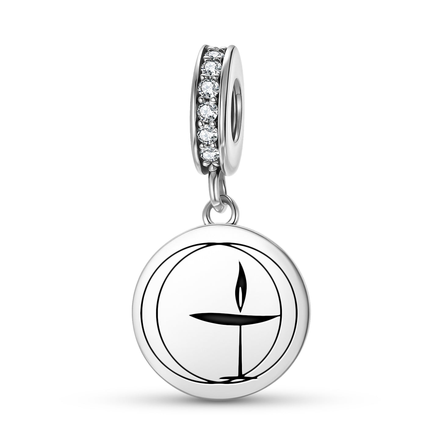 The Flaming Chalice  Pendant Dangle Charm