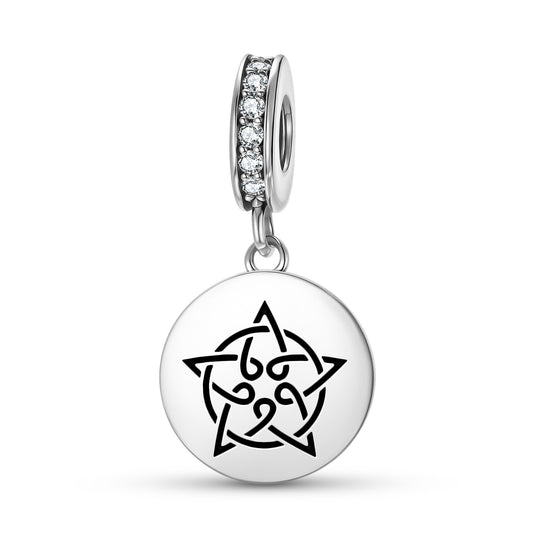 Celtic Five Star Knot  Pendant Dangle Charm