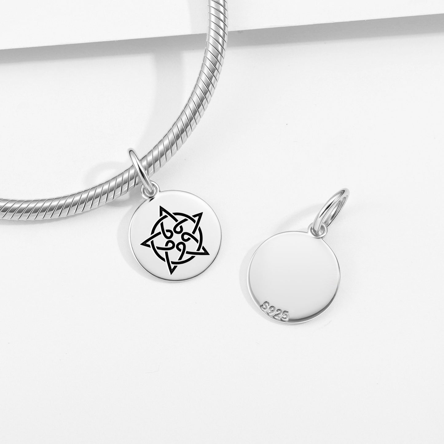 Celtic Five Star Knot  Pendant Dangle Charm