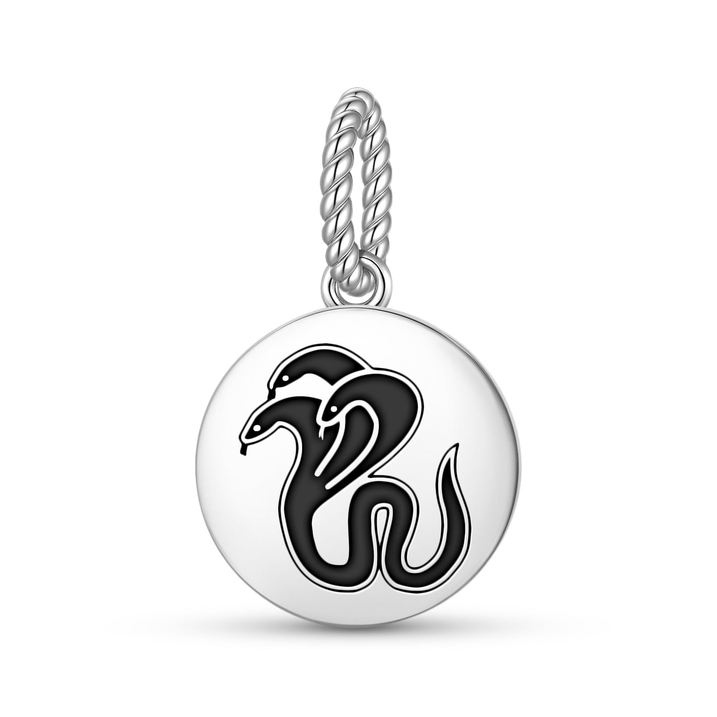Three headed snake  Pendant Dangle Charm