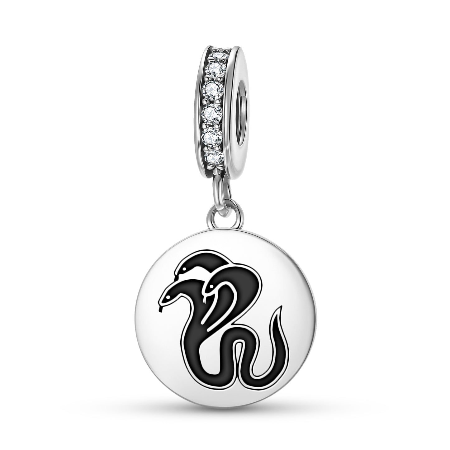 Three headed snake  Pendant Dangle Charm