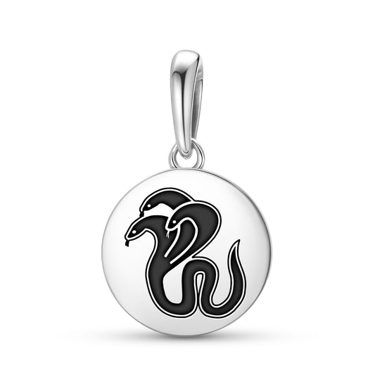 Three headed snake  Pendant Dangle Charm