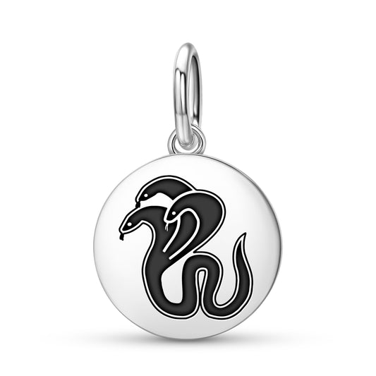 Three headed snake  Pendant Dangle Charm