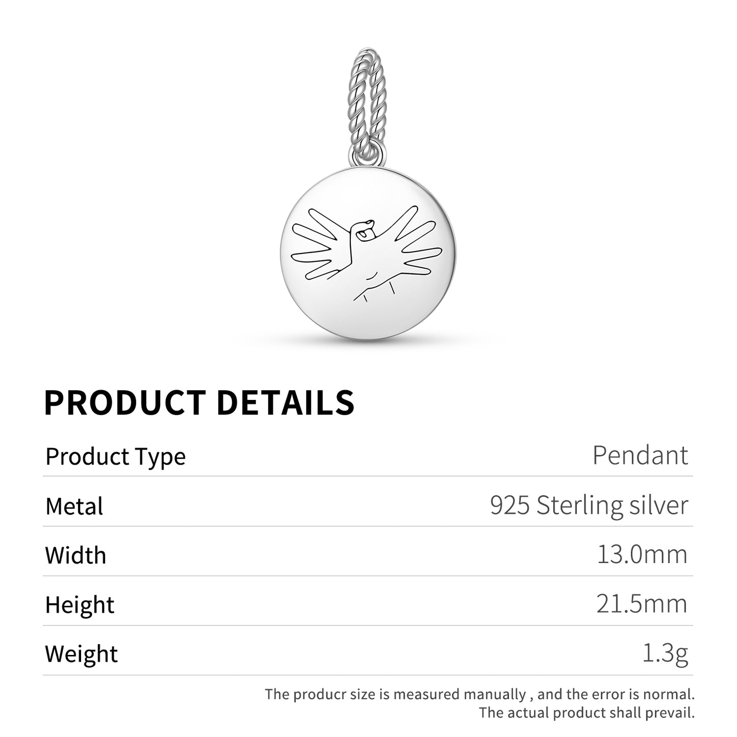 Garuda Mudra  Pendant Dangle Charm