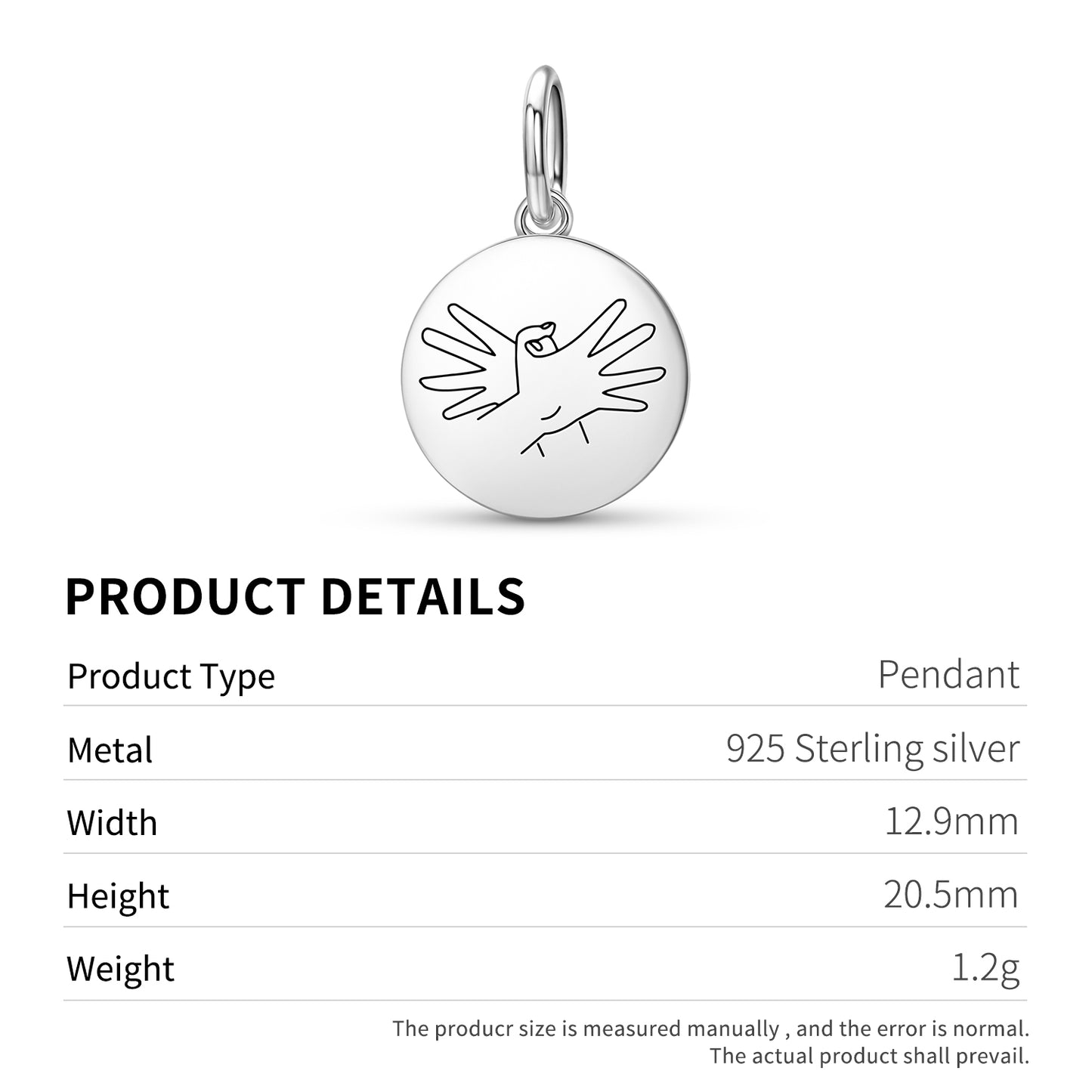 Garuda Mudra  Pendant Dangle Charm