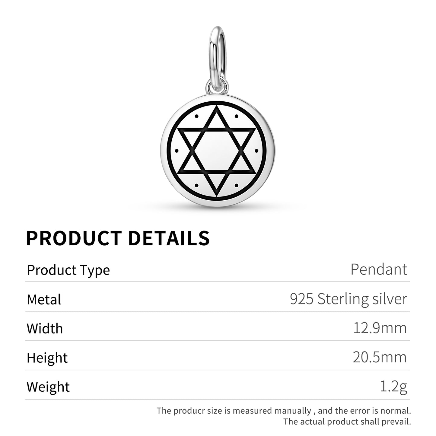 The Seal of Solomon  Pendant Dangle Charm