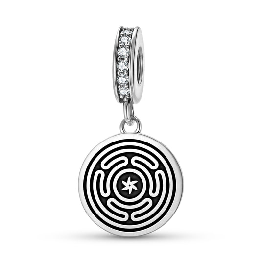 Hecate's Wheel Symbol  Pendant Dangle Charm