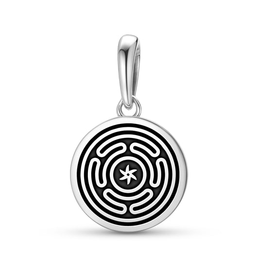 Hecate's Wheel Symbol  Pendant Dangle Charm