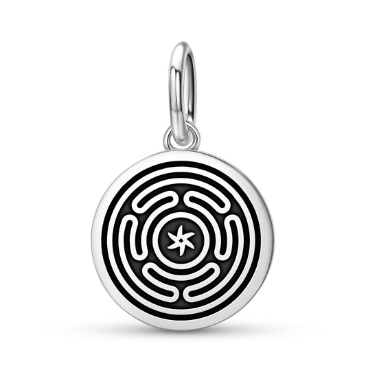 Hecate's Wheel Symbol  Pendant Dangle Charm