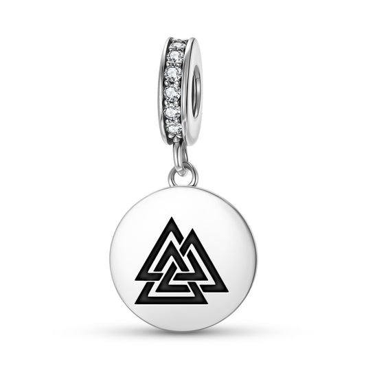 Valknut Symbol  Pendant Dangle Charm