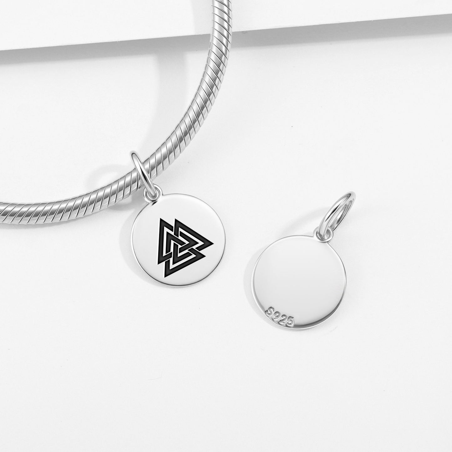 Valknut Symbol  Pendant Dangle Charm