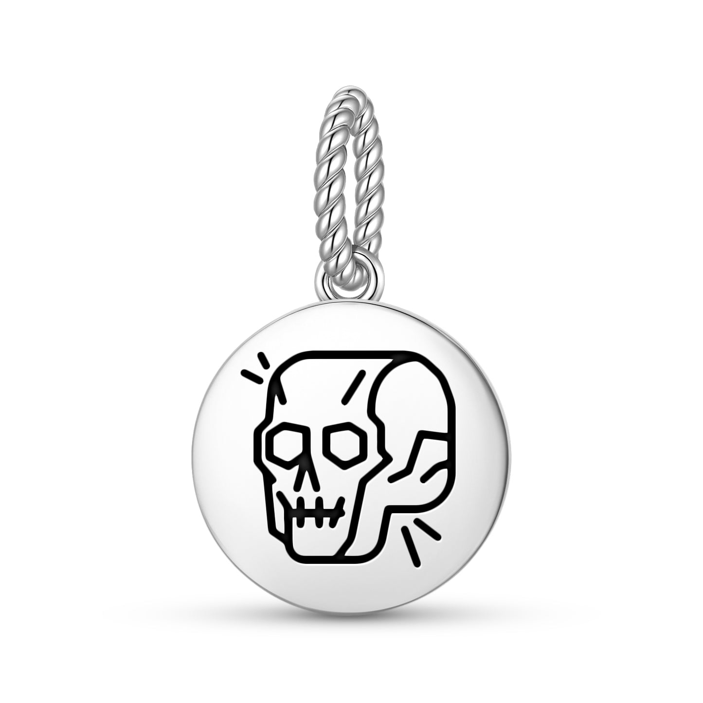 Crystal skull Mayan Symbols Pendant Dangle Charm
