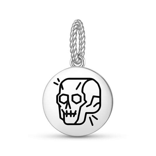 Crystal skull Mayan Symbols Pendant Dangle Charm