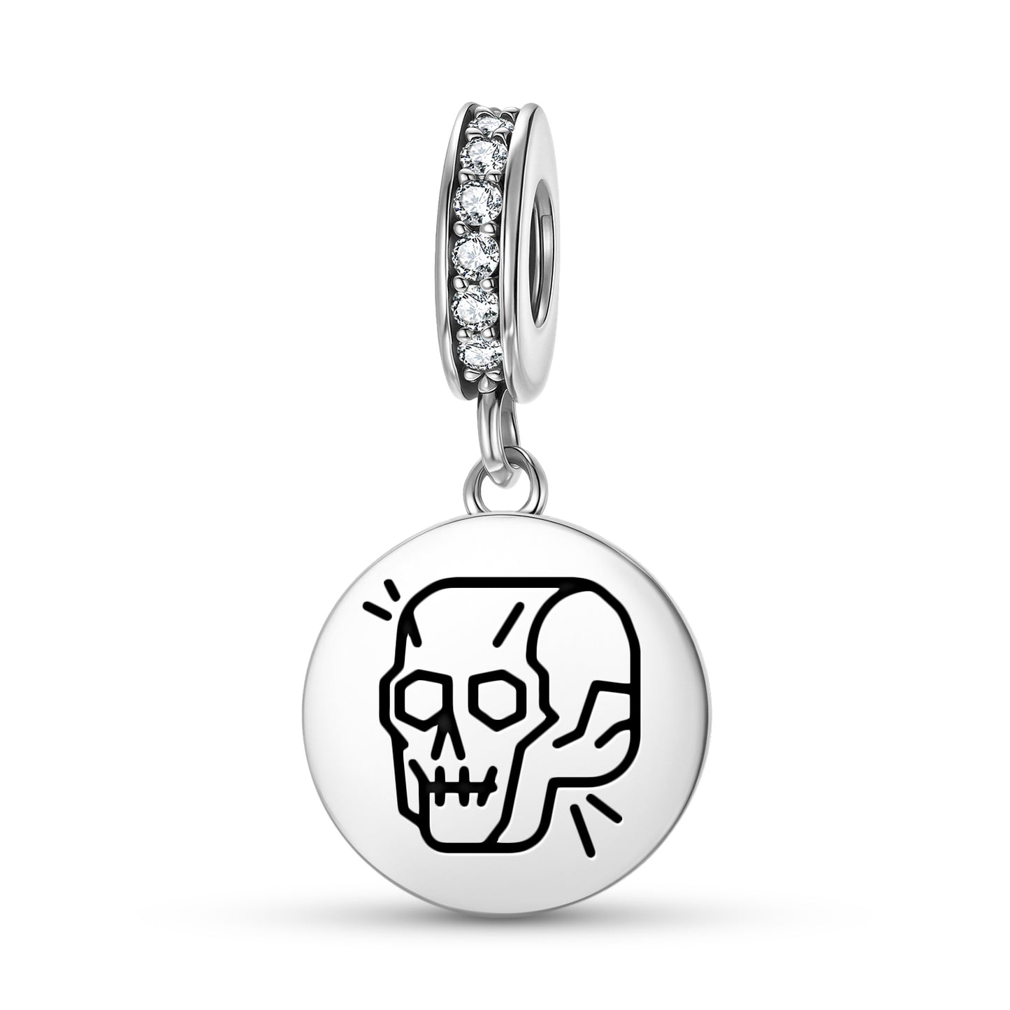 Crystal skull Mayan Symbols Pendant Dangle Charm