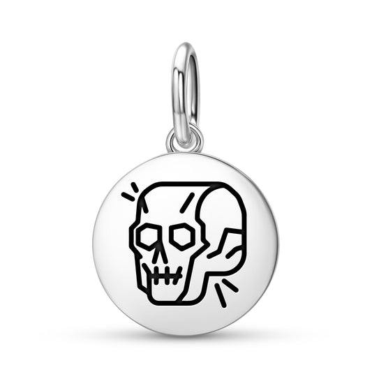 Crystal skull Mayan Symbols Pendant Dangle Charm