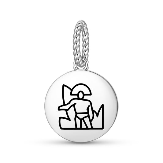 Fire dance Mayan Symbols Pendant Dangle Charm