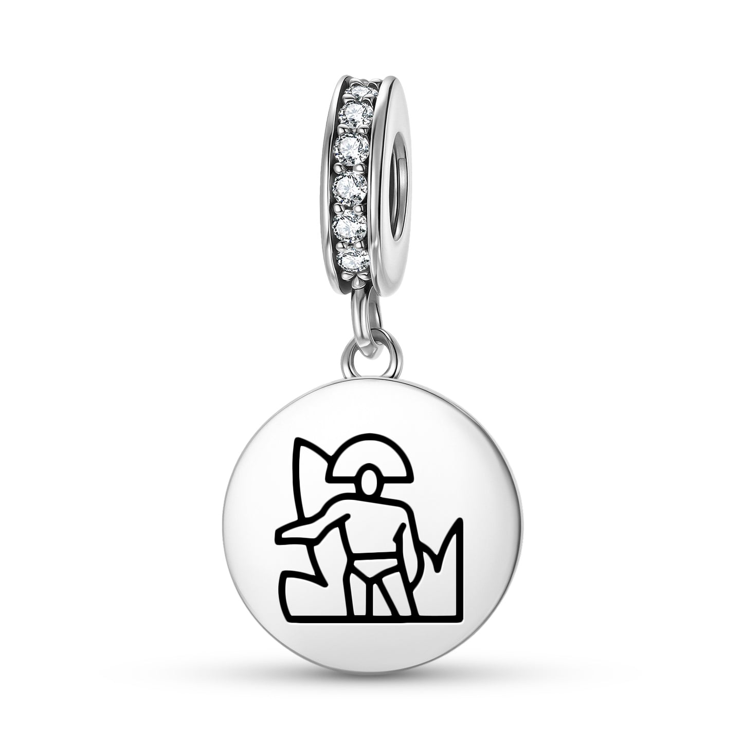 Fire dance Mayan Symbols Pendant Dangle Charm