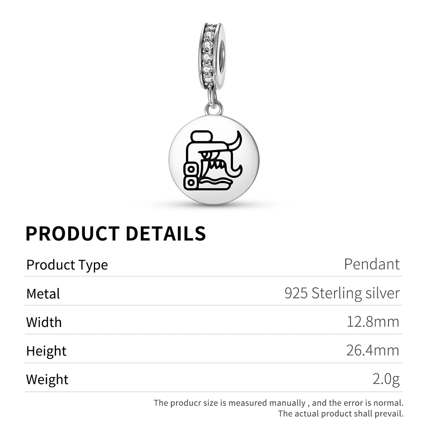 Tohil Mayan Symbols Pendant Dangle Charm