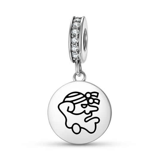 Ek Chuah Mayan Symbols Pendant Dangle Charm