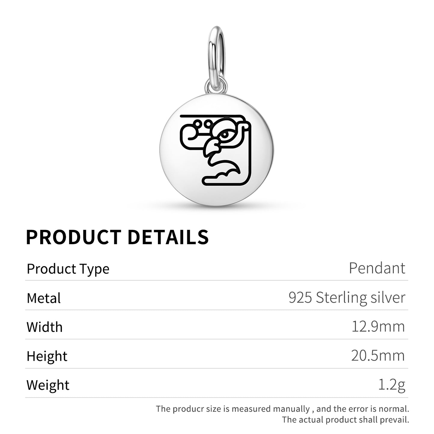 Hunab Ku Mayan Symbols Pendant Dangle Charm